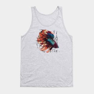 Beta Fish Illustration Tank Top